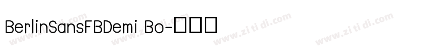 BerlinSansFBDemi Bo字体转换